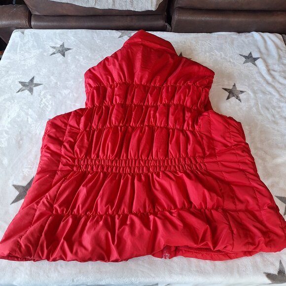 Climate Concepts Plus Size 4X Red  Fleece Lined Zip Puffer Vest Hiking Outdoor - Picture 7 of 10